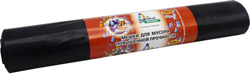 Мешки мусорные ПВД 120л 70x110см (55) В рулонах (Дачные, по 10 шт) Идеал (х1/15) [упаковка] Упаковка: (1)x15=15 шт