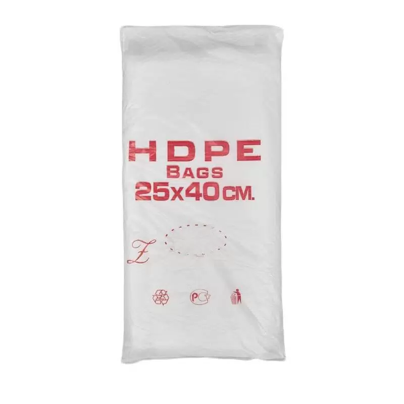 Пакет фасовочный HDPE Bags красный 25*42 12мкм (1/10) 800 гр