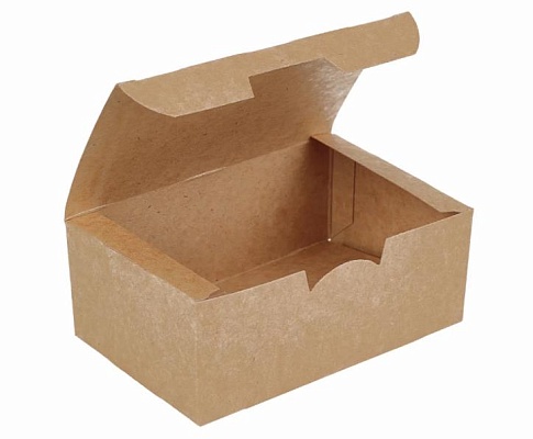 Коробка картонная для наггетсов 115х75х45мм ECO FAST FOOD BOX S для 6 шт. Размер S (мини) цвет Крафт