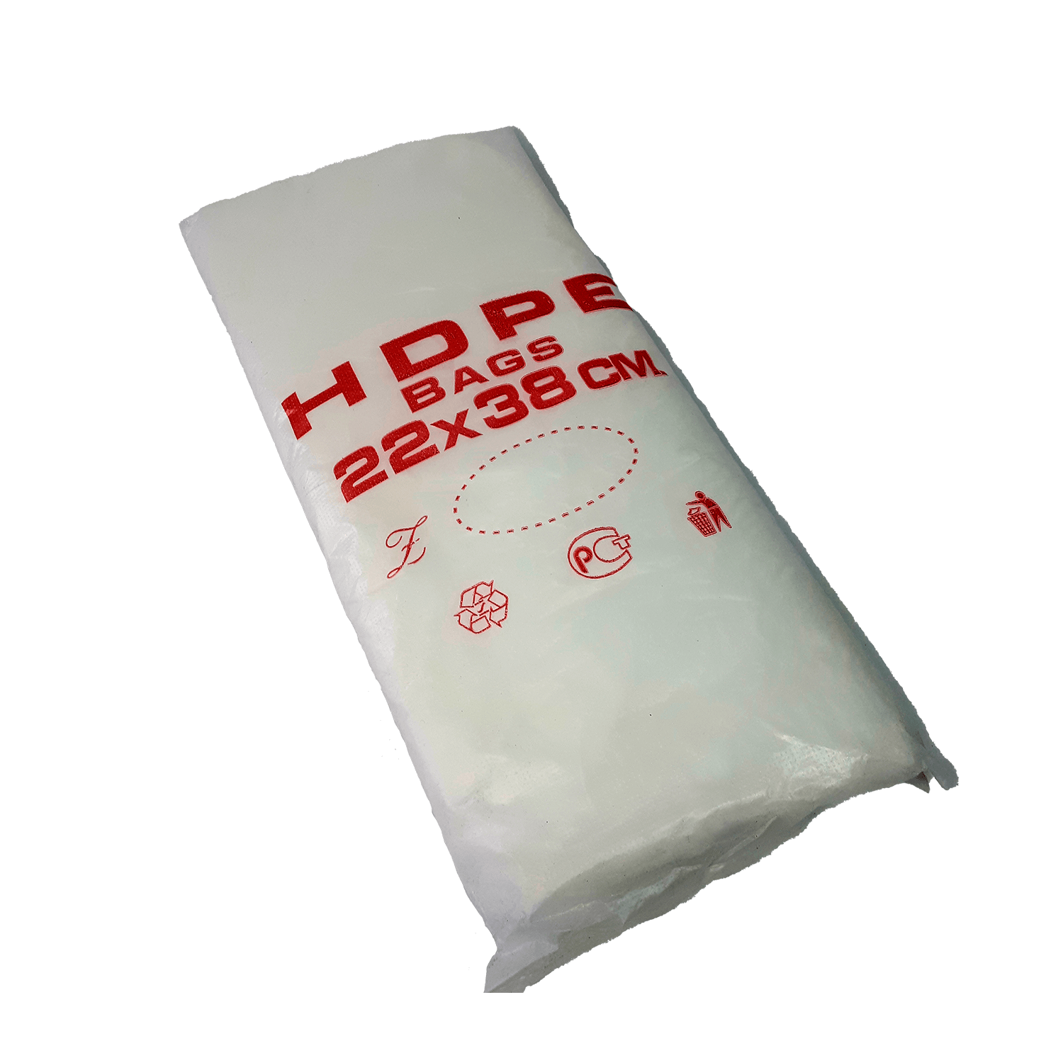 Пакет фасовочный HDPE Bags красный 22*38 10мкм (1/10) 515гр